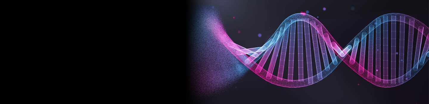 Purple and blue helix DNA strand